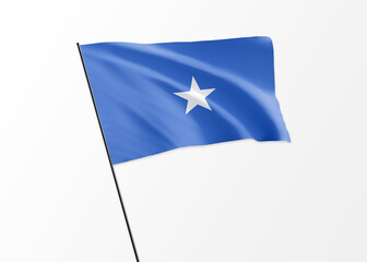 Somalia flag flying high in the isolated background Somalia independence day