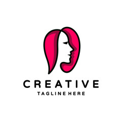 Logo Simple Vector Beauty women fashion