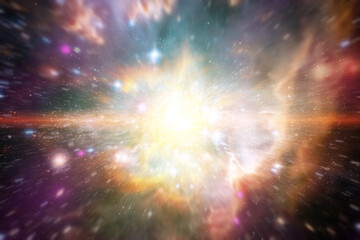 Space and Galaxy light speed travel deep into the Universe and Star field. Elements of this image...