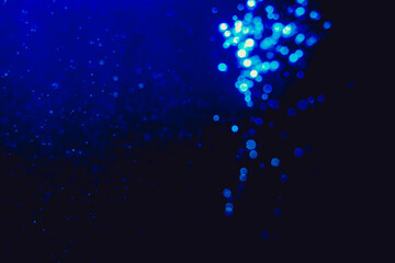 Glittering stars of blur blue  bokeh