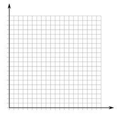 Grid paper. Mathematical graph. Cartesian coordinate system with x-axis, y-axis. Squared background with color lines. Geometric pattern for school, education. Lined blank on transparent background