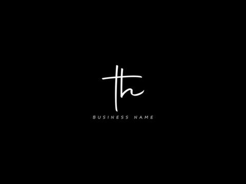 Letter TH Logo, signature th logo icon vector for your business