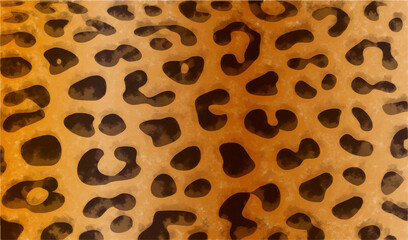 Leopard print watercolor illustration. Trendy animal print