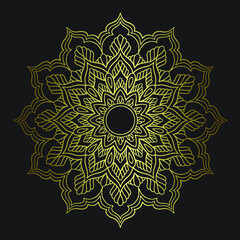 Ornamental luxury mandala pattern. Black complex doodle mandala on a transparent background, for printable coloring