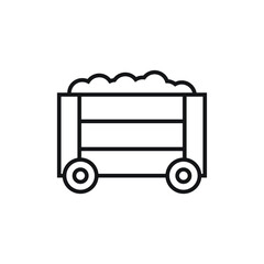 Coal trolley icon design. vector illustration