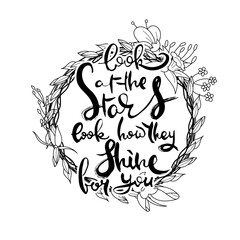 Obraz premium Hand lettering grunge card with flower background. Handcrafted doodle letters in retro style. Hand-drawn vintage typography