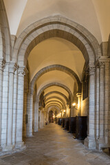 Scenic view of Church in Spain. Beautiful summer sunny look of old catholic cathedral.