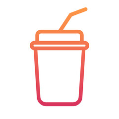 Coffee cup , Coffee Shop gradient icon.