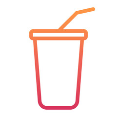 Coffee cup , Coffee Shop gradient icon.