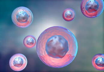 Human cells background. 3d illustration..