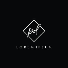 Letter PD luxury logo design vector
