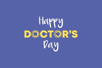 Happy Doctor's Day - Vector Illustration. 
Stethoscope medical equipment symbol.
