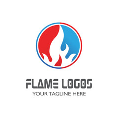 fire logo modern simple gradient. flame logo clean simple.