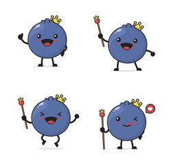Blueberry fruit cartoon.