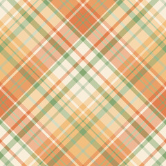 Seamless pattern in orange and green colors for plaid, fabric, textile, clothes, tablecloth and other things. Vector image. 2