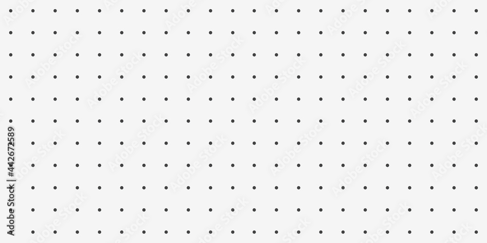 Wall mural peg board perforated texture background material with round holes seamless pattern board vector illu