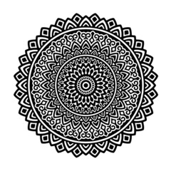  Ornamental vector luxury mandala pattern. Black complex doodle mandala on a transparent background, for printable coloring 587642