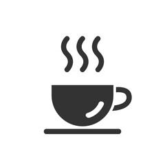 Hot coffee , Coffee Shop solid icon.