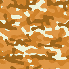 Seamless camouflage pattern, hunting pattern. Protective clothing. Vector.