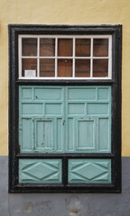 old wooden window, La Palma, Canary islands