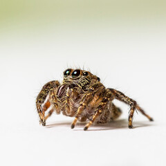 Spider on white background isolated subject in Thailand