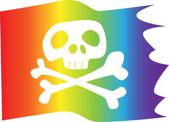 pirate flag lgbt rainbow flag