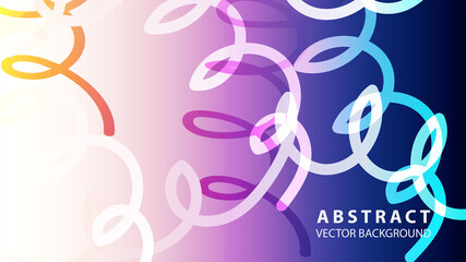 Abstract Colorful Curve Line Background with gradient color - vector