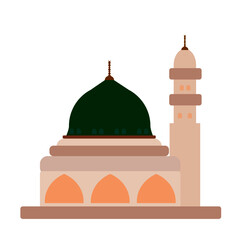 Nabawi mosque vector illustration