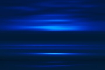 Glow blue light effect on dark blue background. 3D rendering.