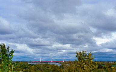 Landscapes with river and sky.