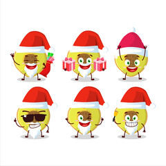 Santa Claus emoticons with slice of peach cartoon character