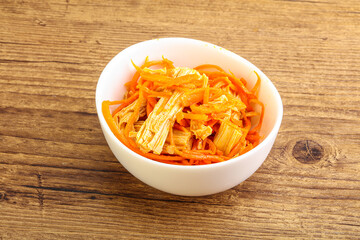 Korean soy asparagus with carrot