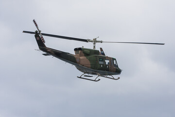 Fototapeta na wymiar Thai Military Helicopter in the Gulf of Thailand