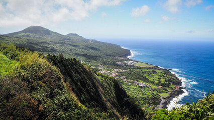 Fototapeta premium The landscape of Faial Island in the Azores