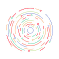 Abstract network connection pastel color. Icon logo design. Vector Illustration