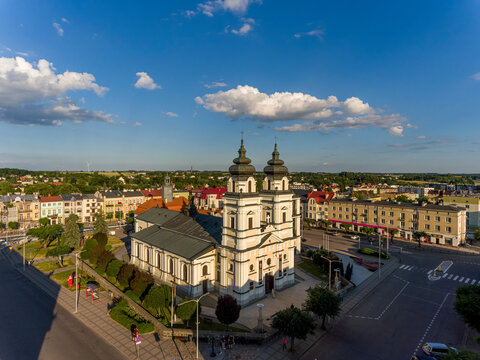 Mława - Church of the Holy Trinity - the center of the Old Market Square