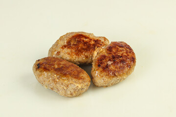 Homemade roasted cutlet minced meat