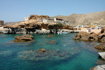 Fototapeta premium Beautiful exotic beach in northern Morocco