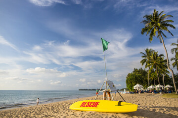 Beach on Phuket Island, Thailand, South East Asia with copy space
