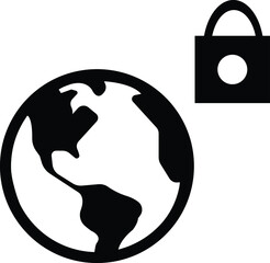 earth globe lockdown icon