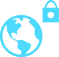 earth globe lockdown icon