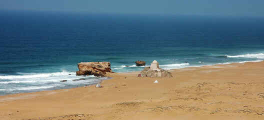 Beautiful exotic beach in northern Morocco