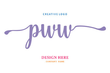 Fototapeta premium PWW lettering logo is simple, easy to understand and authoritative