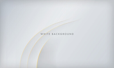 Modern abstract light silver background. Elegant wavy golden line effect. Vector illustration.