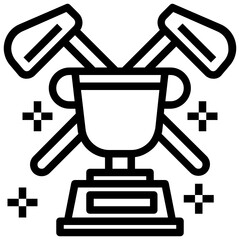 Golf Elements_Championship line icon,linear,outline,graphic,illustration