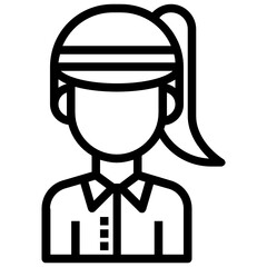 Golf Elements_Player line icon,linear,outline,graphic,illustration