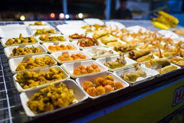 Deep Fried Street Foods at a Thai Night Market