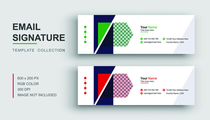 Email signature with minimal and clean style