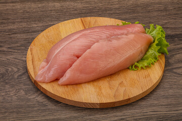 Raw turkey breast for cooking