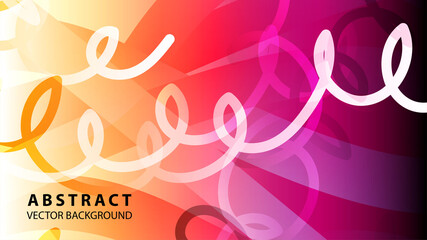 Abstract Colorful Curve Line Background with gradient color - vector